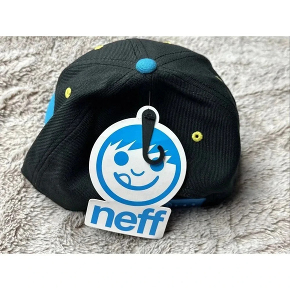 Neff Hat Cap Snapback Black Blue One Size Adjustable  Casual - Picture 12 of 14